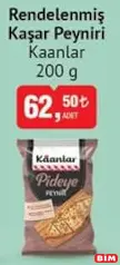 KAANLAR RENDELENMİŞ KAŞAR PEYNİRİ 200 G